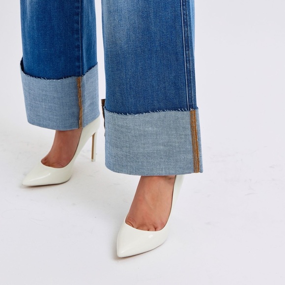 NEW❄️Judy Blue Full Size Distressed High Waist Wide Leg Jeans - Picture 8 of 10